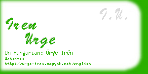 iren urge business card